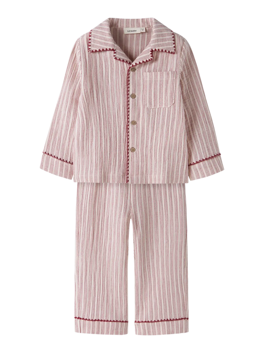 Lil’ Atelier - Sage Pyjama Set | Turtledove Biking Red