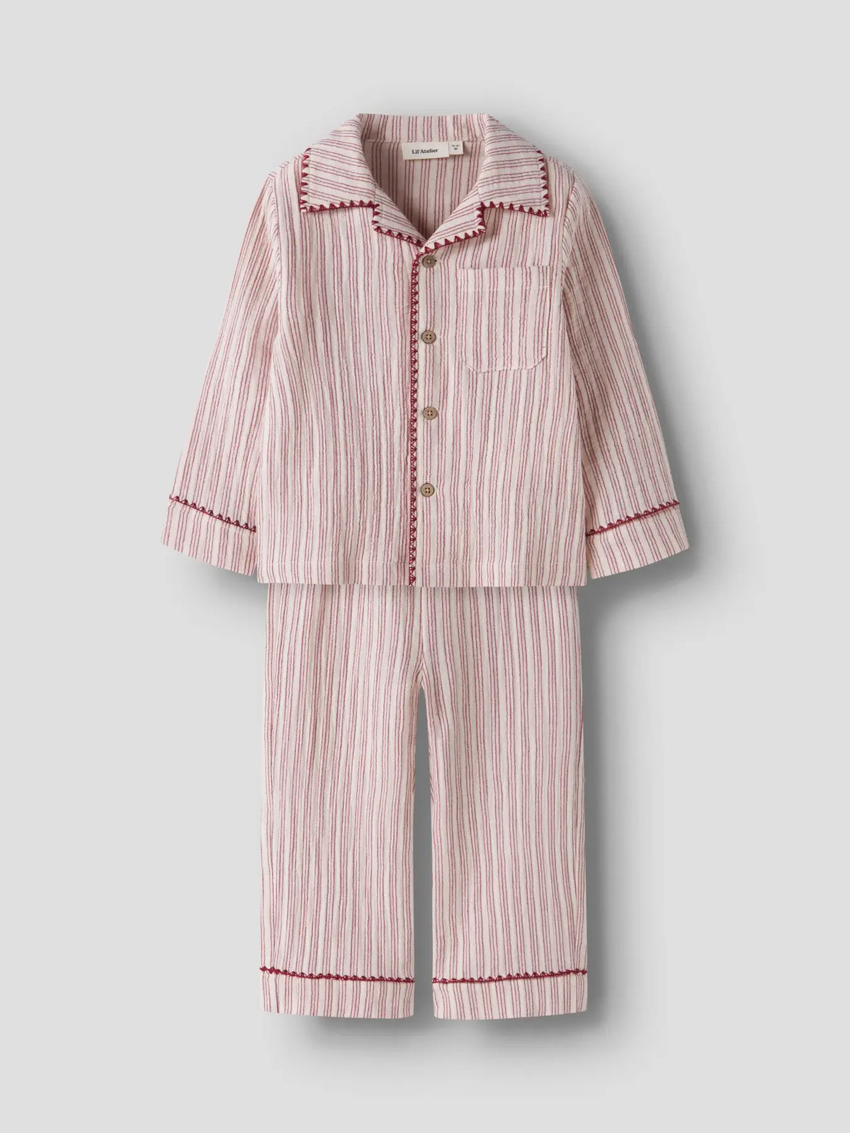 Lil’ Atelier - Sage Pyjama Set | Turtledove Biking Red