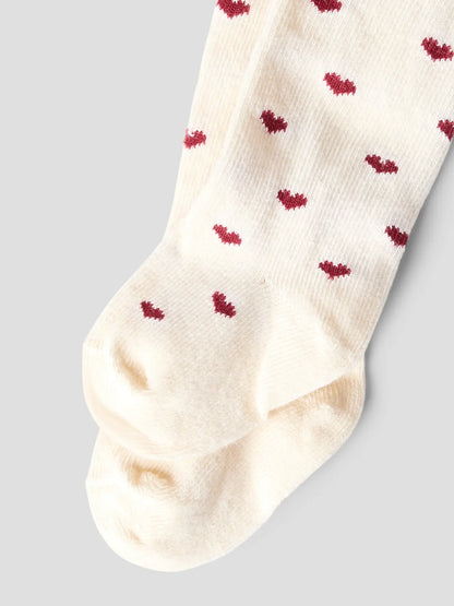 Lil' Atelier - Baby Pantyhose Freba Len Baby Maillot | Turtledove / Biking Red