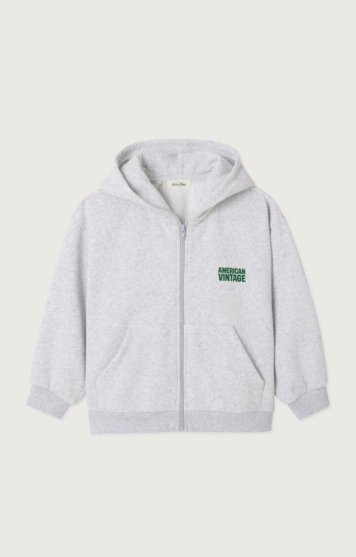 American Vintage - Baptown Zip Hoodie | GRIJS GEVLEK