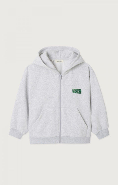 American Vintage - Baptown Zip Hoodie | GRIJS GEVLEK