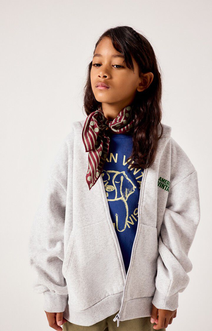 American Vintage - Baptown Zip Hoodie | GRIJS GEVLEK