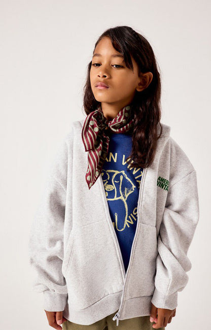 American Vintage - Baptown Zip Hoodie | GRIJS GEVLEK