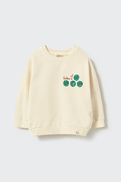 Cozmo - KELLY Baby Sweatshirt Team | Ivory