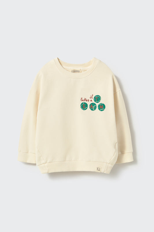 Cozmo - KELLY Baby Sweatshirt Team | Ivory