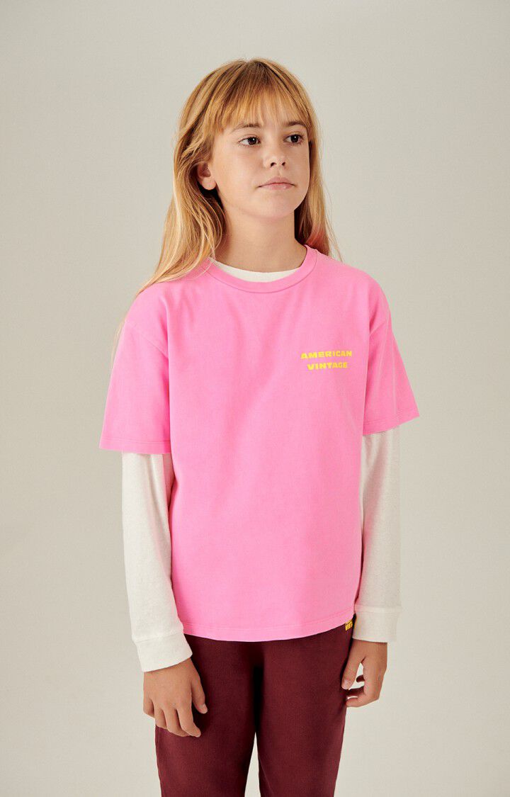 American Vintage - Kids t-shirt Fizvalley Rose Fluo