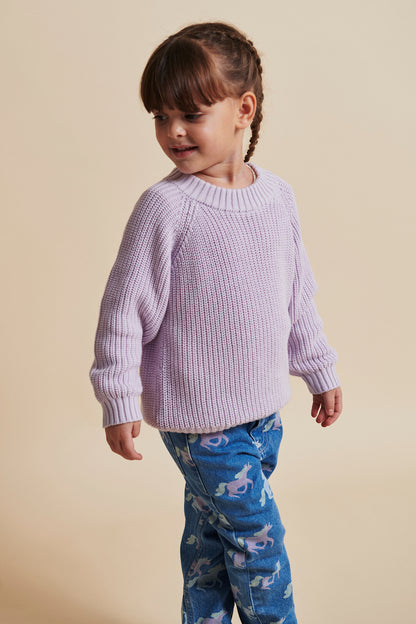 Copenhagen Colors - Knitted Classic Rib Trui Lavender