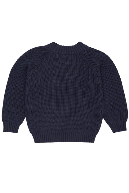 Copenhagen Colors - Knitted Classic Rib Trui Navy