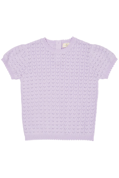 Copenhagen Colors - Knitted Pointelle Blouse Lavender