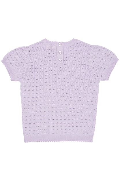 Copenhagen Colors - Knitted Pointelle Blouse Lavender