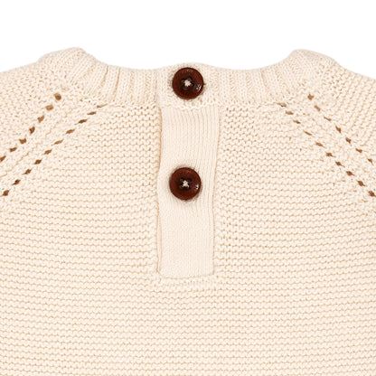 Copenhagen Colors gebreide Blouse met franje creme