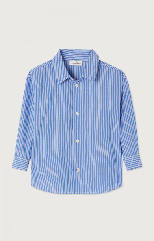 American Vintage - Shirt Zatybay Aqua Stripes