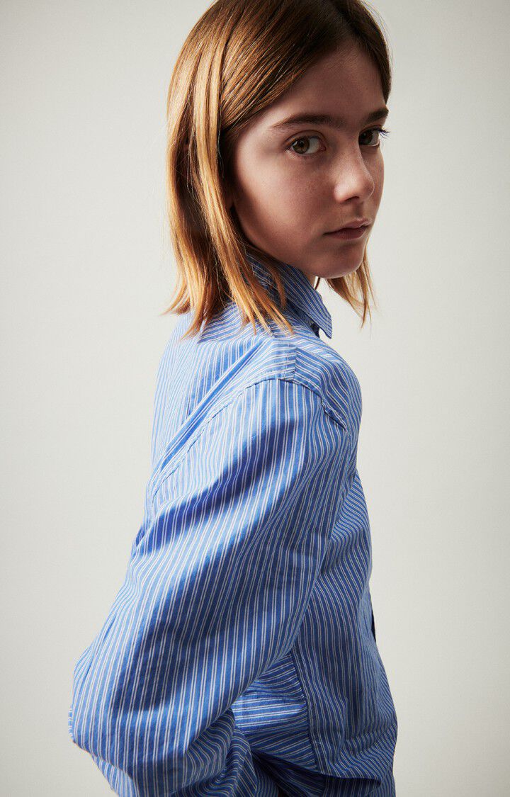 American Vintage - Shirt Zatybay Aqua Stripes