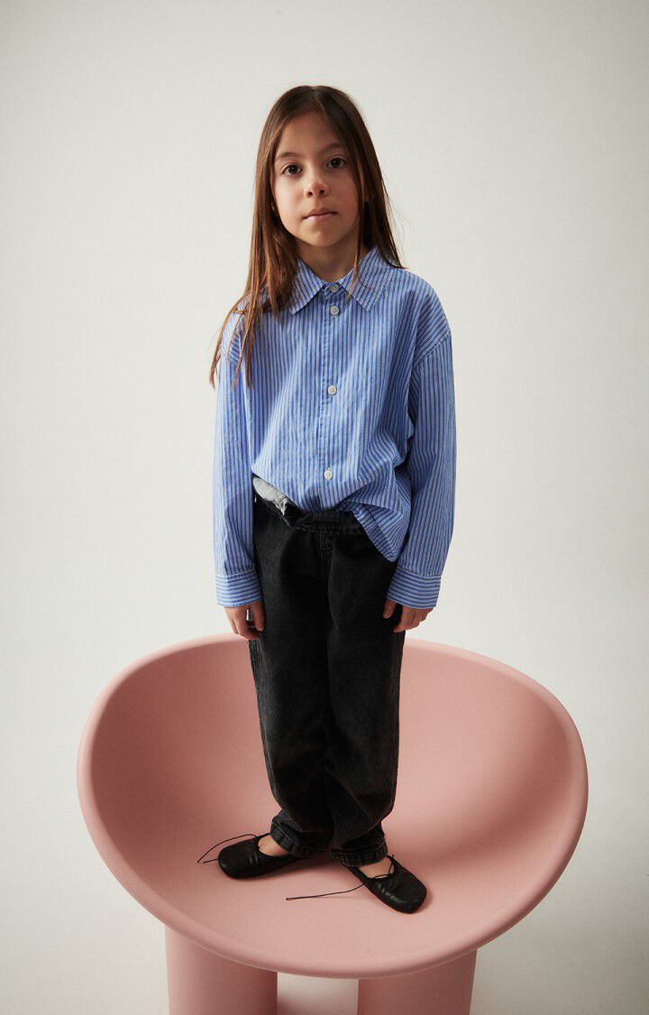 American Vintage - Shirt Zatybay Aqua Stripes