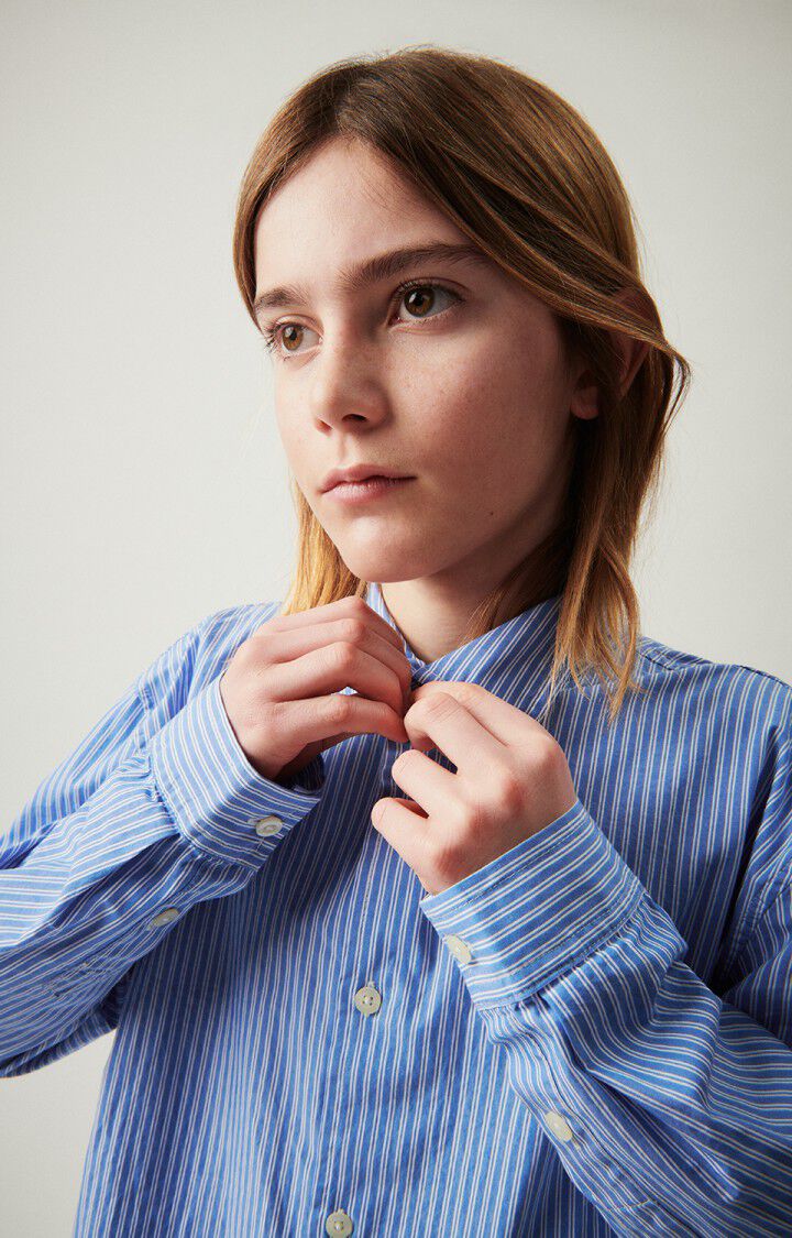 American Vintage - Shirt Zatybay Aqua Stripes