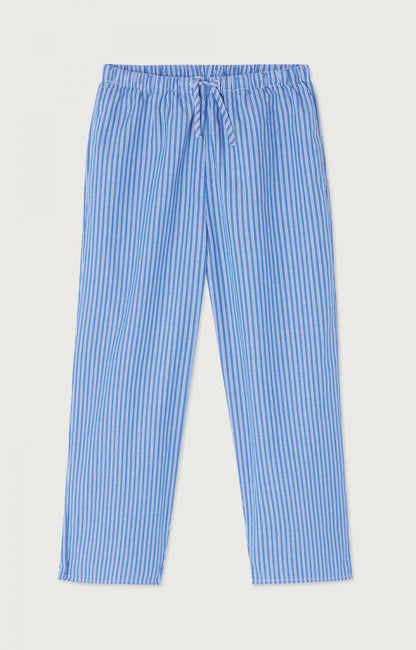American Vintage - Trousers Zatybay Aqua Stripes