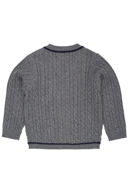 Copenhagen Colors - Lambswool Grandad Cardigan grijs
