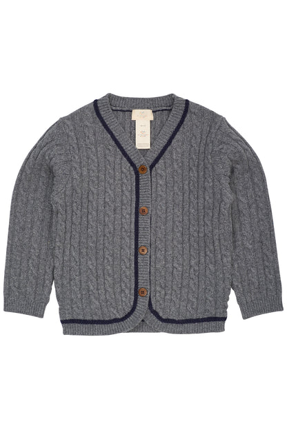 Copenhagen Colors - Lambswool Grandad Cardigan grijs