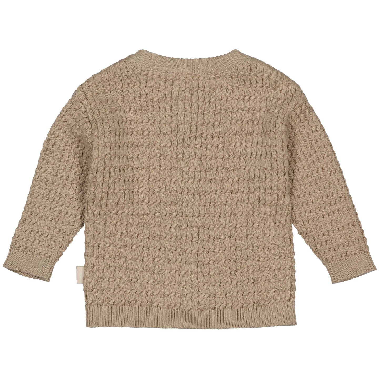 LEVV Baby fijngebreid vest Kes taupe