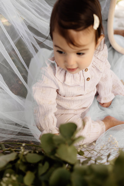 Levv - Newborn Shirt AOP Pink Animal Mara