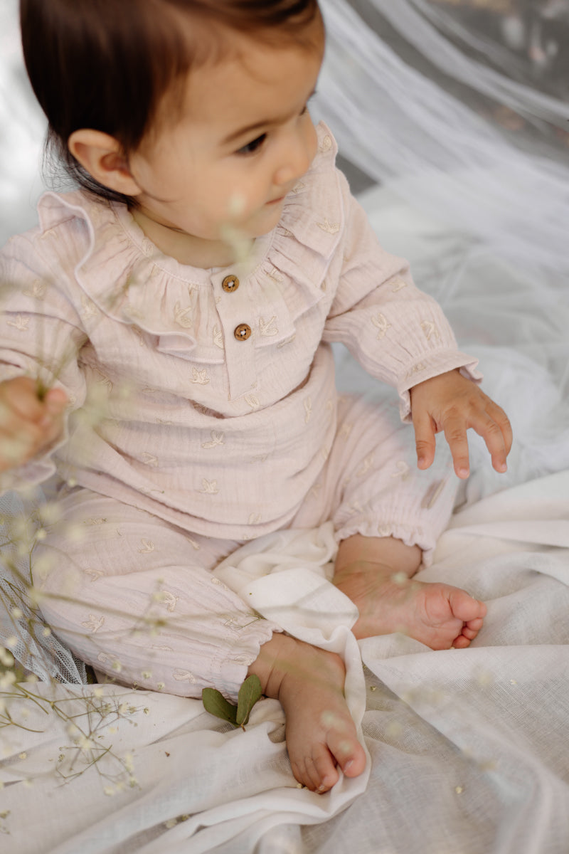 Levv - Newborn Broek Marie AOP Pink Animal