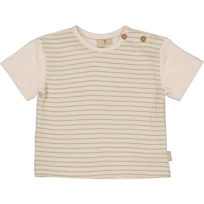 Levv - Newborn T-Shirt AOP Taupe Cream Martin