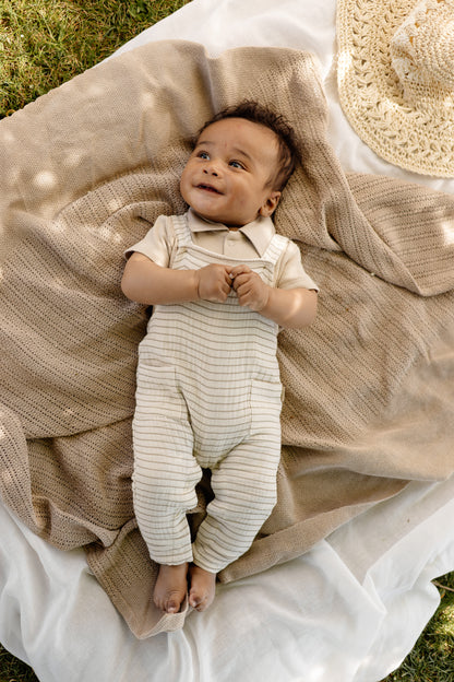 Levv - Newborn Broek Myles AOP Taupe Lines