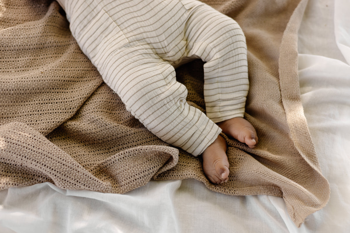 Levv - Newborn Broek Myles AOP Taupe Lines