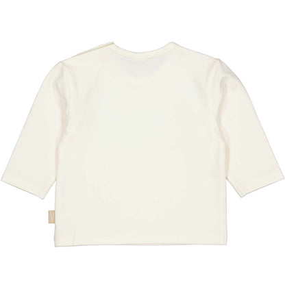 Levv  - Nando Baby Longsleeve White Cream | Zachte Biologische Katoenen Babyshirt