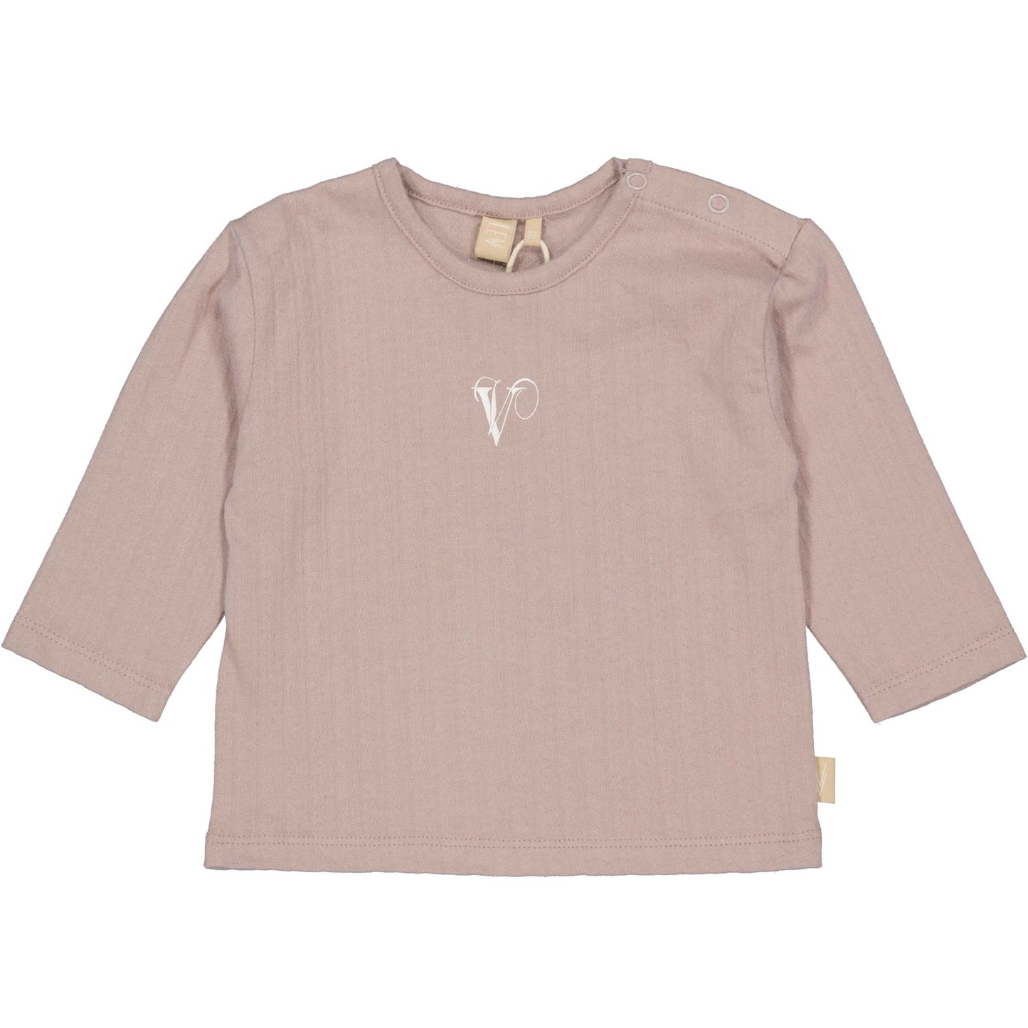 Levv  - Nanne Baby Longsleeve Mauve | Zacht Shirt van 100% Biologisch Katoen