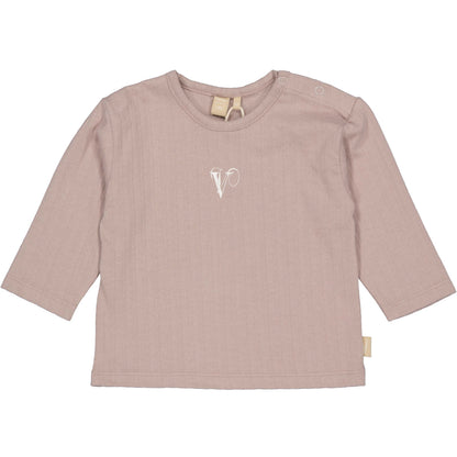 Levv  - Nanne Baby Longsleeve Mauve | Zacht Shirt van 100% Biologisch Katoen