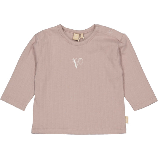 Levv  - Nanne Baby Longsleeve Mauve | Zacht Shirt van 100% Biologisch Katoen