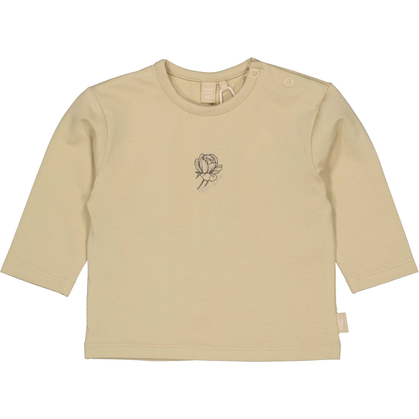 Levv  - Nash Baby Longsleeve Beige | Zachte Biologische Longsleeve met Bloemenprint