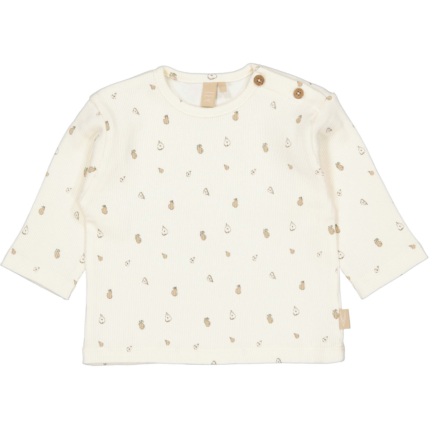Levv  - Nate Baby Longsleeve AOP Sand Sketch | Biologisch Katoenen Longsleeve met Zachte Print