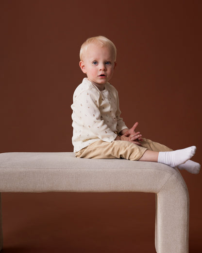 Levv  - Nate Baby Longsleeve AOP Sand Sketch | Biologisch Katoenen Longsleeve met Zachte Print