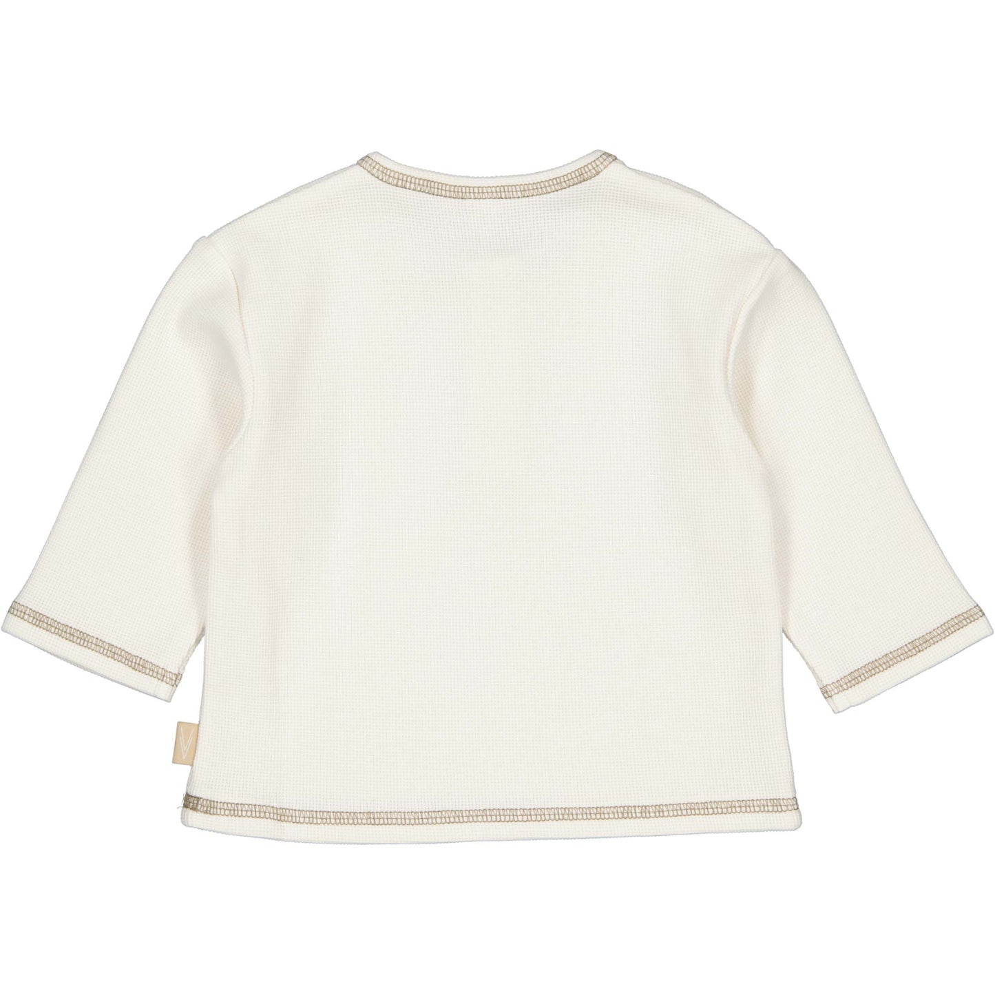 Levv  - Nathan Baby Longsleeve White Cream | Wafelstructuur Longsleeve van Biologisch Katoen
