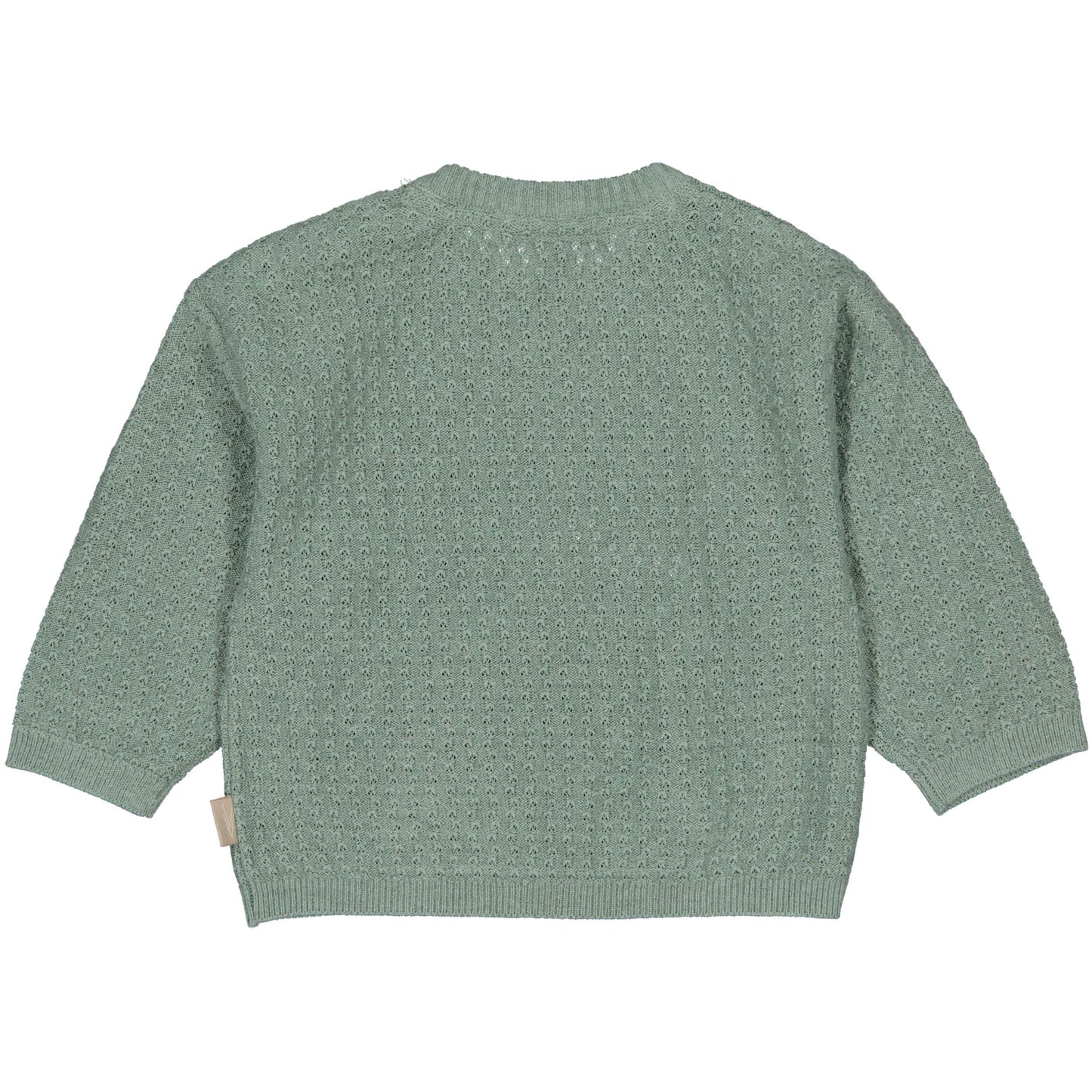 Levv  - Neil Baby Sweater Seagreen | Gebreide Trui met Kangaroozak van Katoenmix