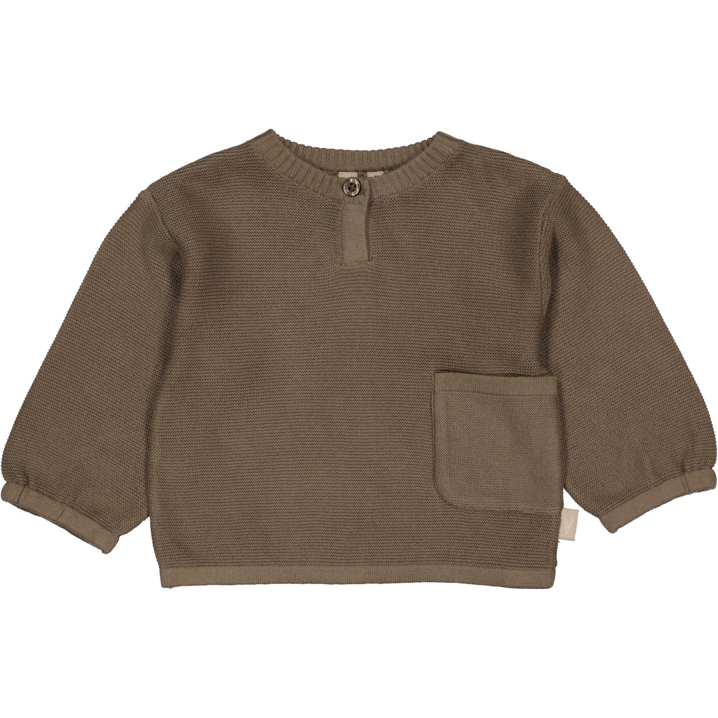 Levv  - Nelle Baby Sweater Light Brown | Zachte Katoenen Sweater met Gebreide Structuur