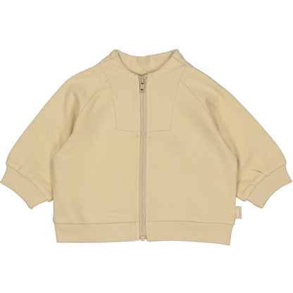Levv  - Niam Baby Vest Beige | Zacht Sweatvest van Biologisch Katoen met Ritssluiting
