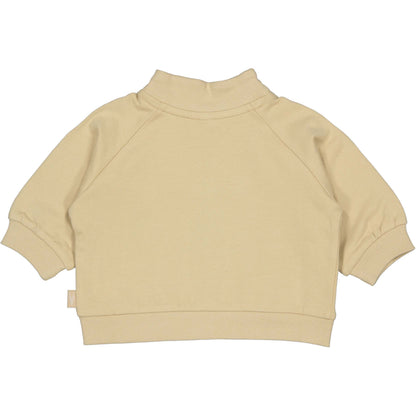 Levv  - Niam Baby Vest Beige | Zacht Sweatvest van Biologisch Katoen met Ritssluiting