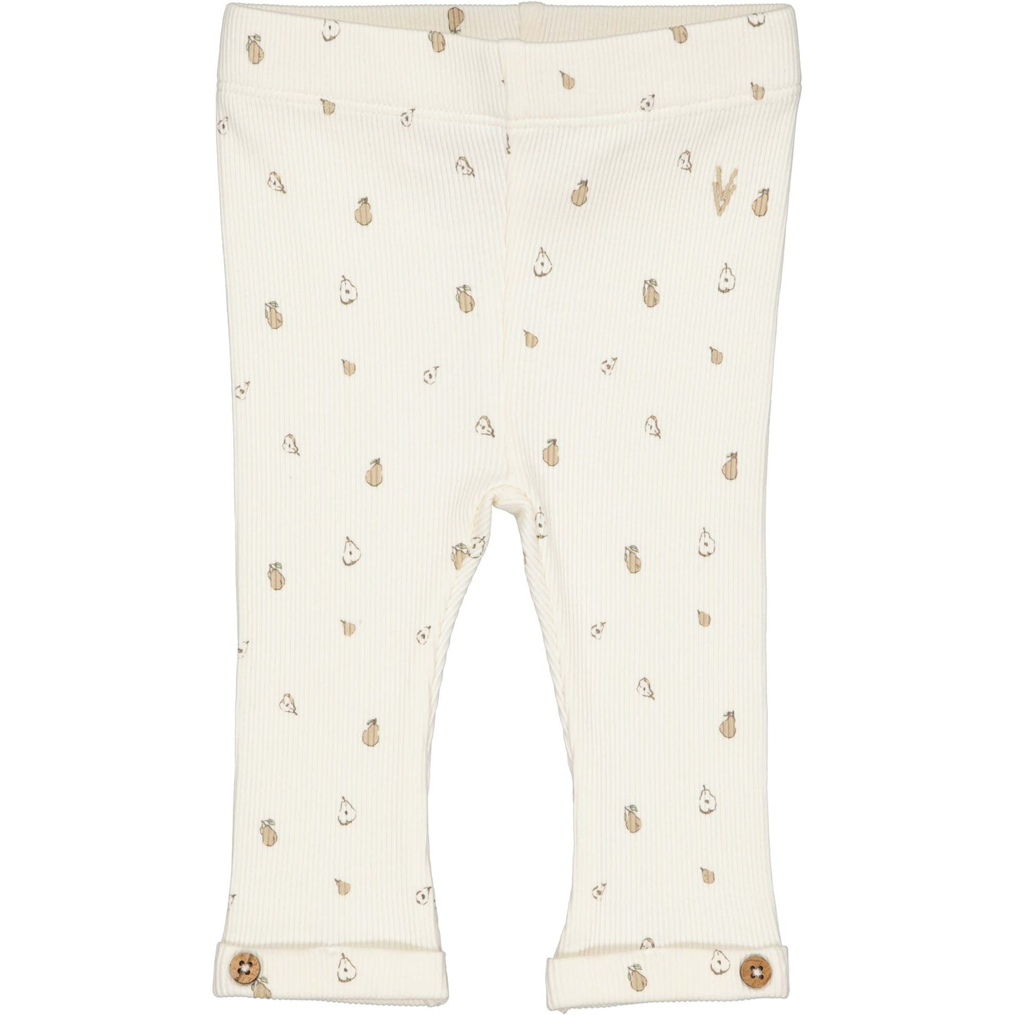 Levv  - Nick Baby Broek AOP Sand Sketch | Geribde Legging van 100% Biologisch Katoen