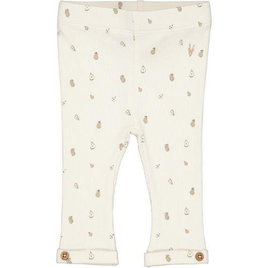 Levv  - Nick Baby Broek AOP Sand Sketch | Geribde Legging van 100% Biologisch Katoen