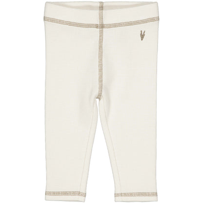 Levv  - Niels Baby Broek White Cream | Wafelstof van 100% Biologisch Katoen