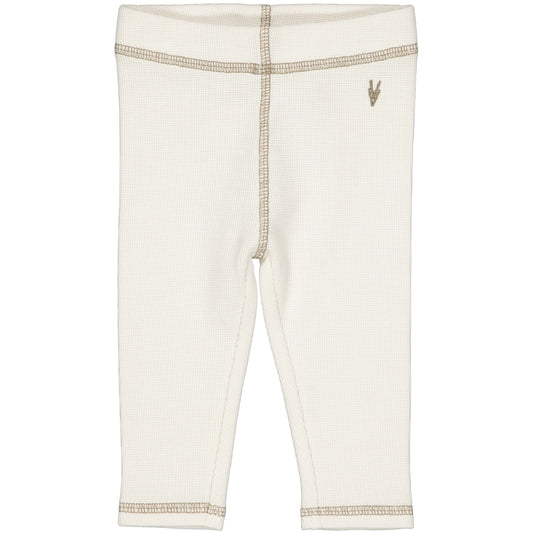 Levv  - Niels Baby Broek White Cream | Wafelstof van 100% Biologisch Katoen