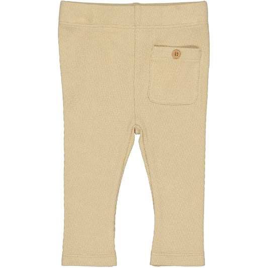Levv  - Nigel Baby Broek Beige | Wafelstof van 100% Biologisch Katoen