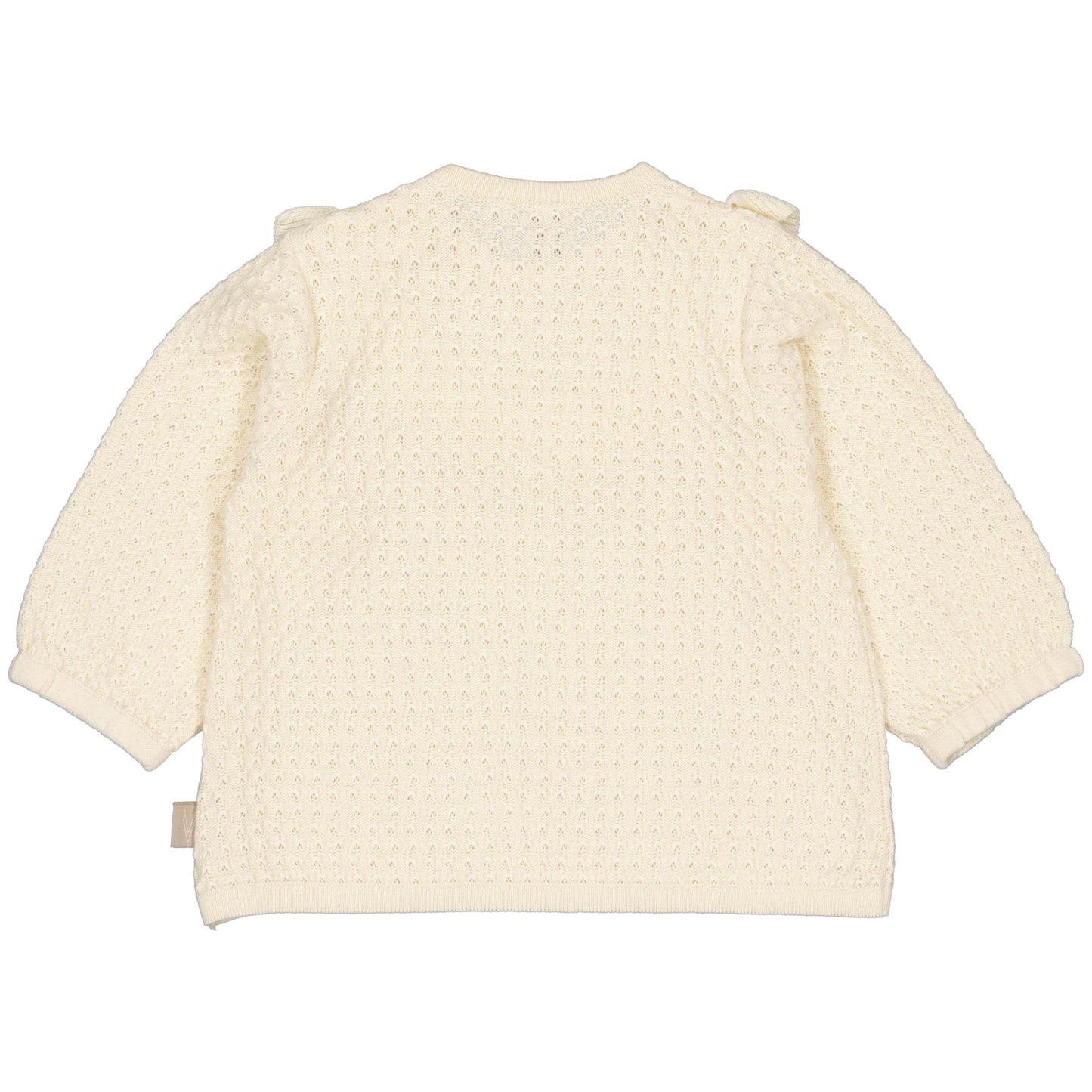 Levv  - Niki Baby Sweater White Cream | Gebreide Sweater met Romantische Ruches