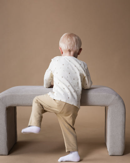 Levv  - Nikos Broek Beige | Comfortabele Babybroek van Biologisch Katoen