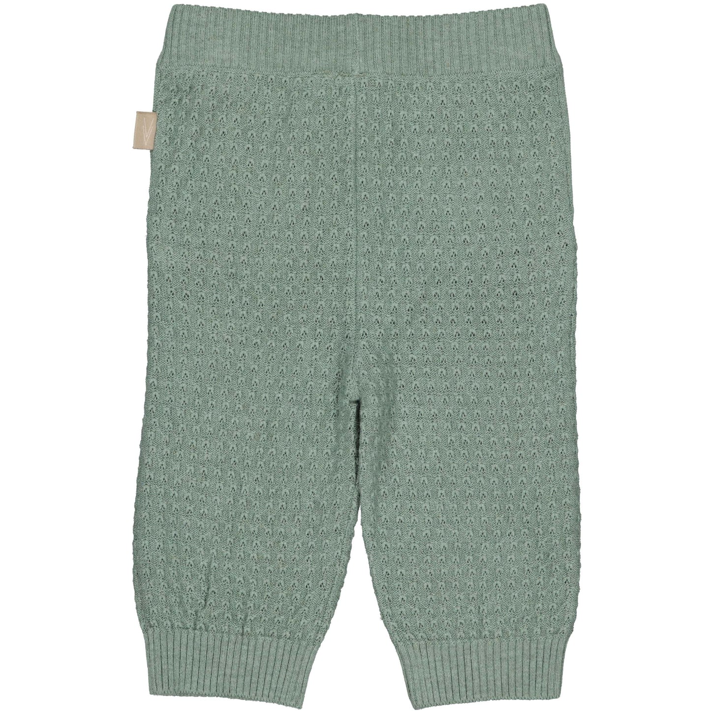 Levv  - Nino Gebreide Broek Seagreen | Zachte Babybroek met Structuur