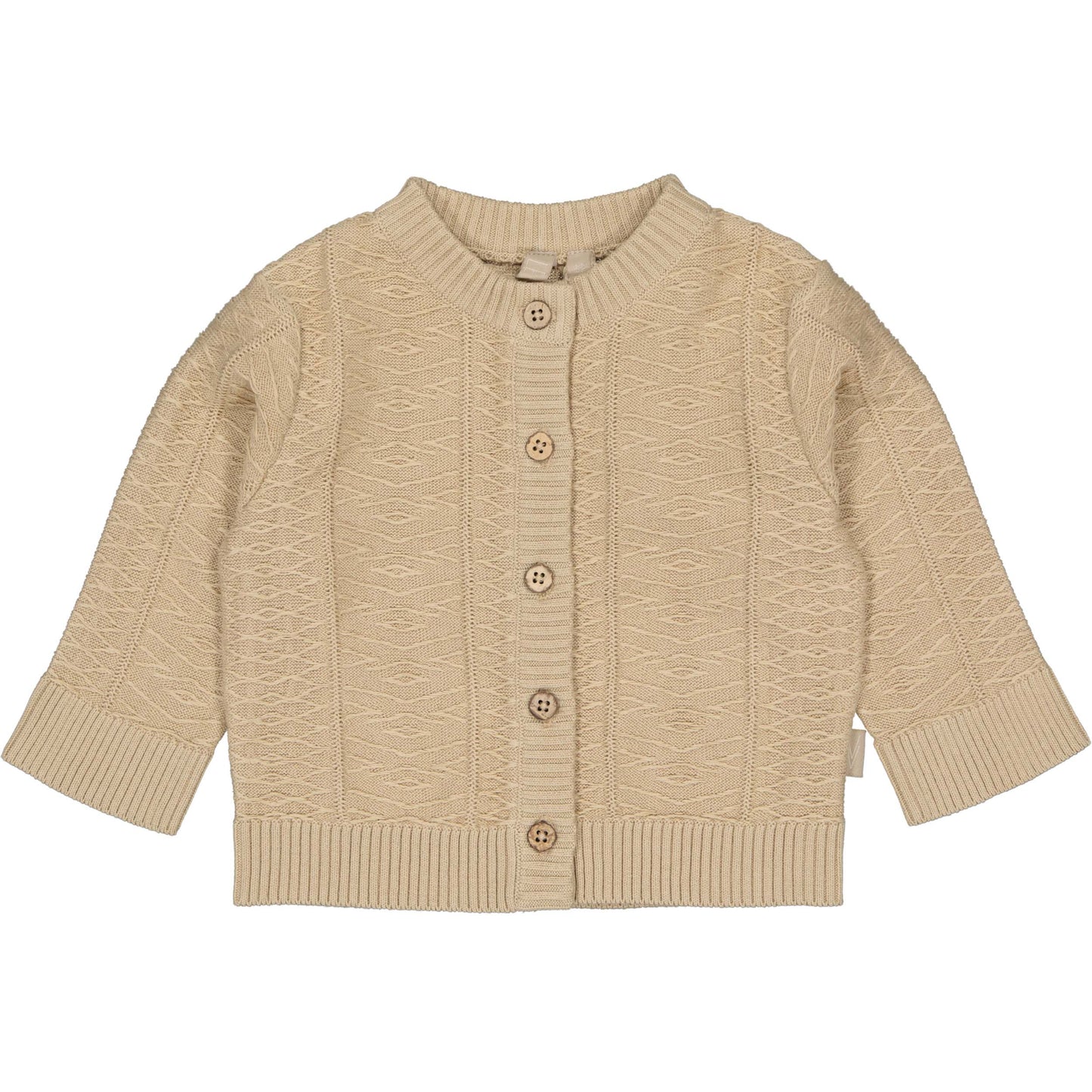 Levv  - Noe Gebreid Vest Beige | Tijdloos Babyvest van 100% Katoen