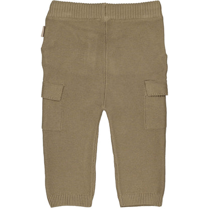 Levv  - Nolan Gebreide Cargo Broek Light Brown | Comfortabele Babybroek van 100% Katoen